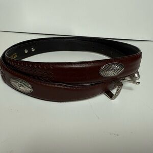 Status Men's 46” Black Weaved Genuine Leather Belt Western